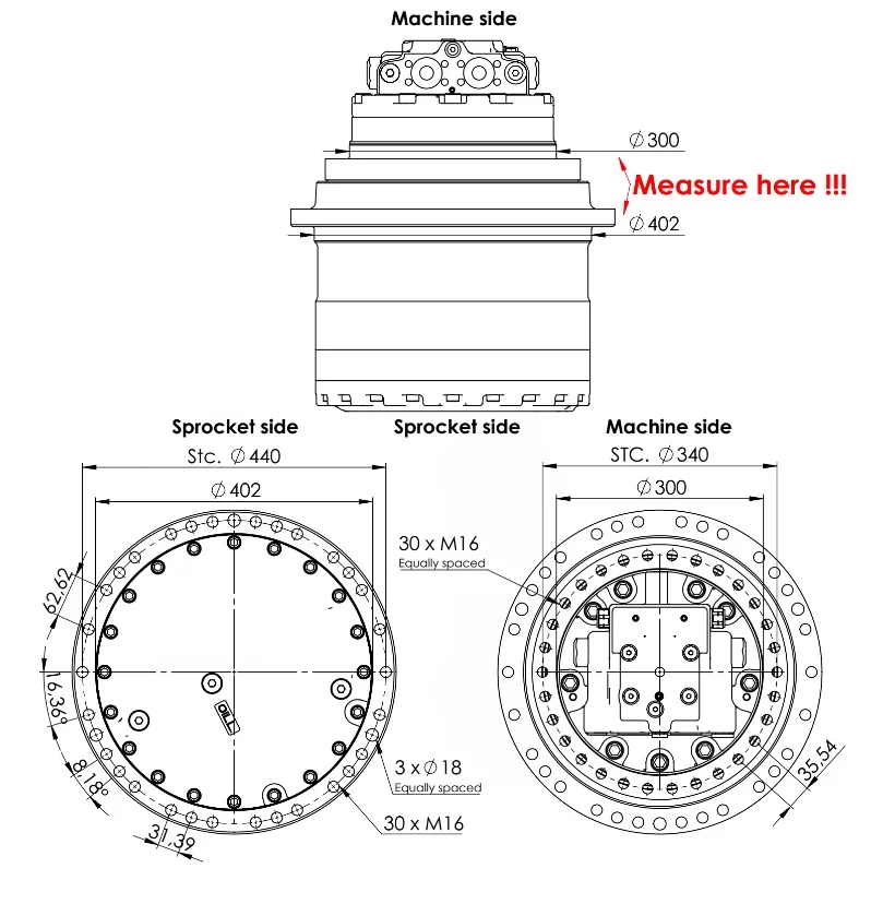 Редукторы хода в сборе