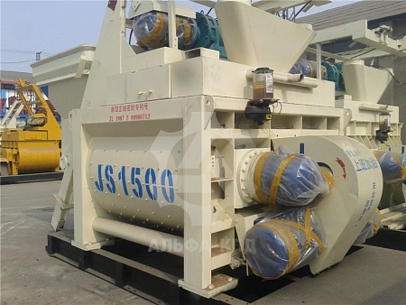 Двухвальный бетоносмеситель JS1500 Двухвальный бетоносмеситель JS1500