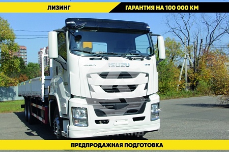 Бортовой автомобиль на шасси Isuzu Giga 6х4, 300 л.с, борт 8.5 м, с КМУ 12 т Бортовой автомобиль на шасси Isuzu Giga 6х4, 300 л.с, борт 8.5 м, с КМУ 12 т